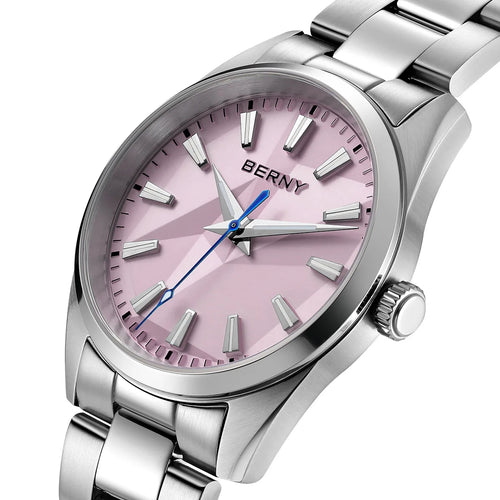 BERNY Zafiro Estéreo Elegance – Reloj de Mujer Quartz 39mm Impermeable 100m con Cristal de Zafiro y Acero 316L
